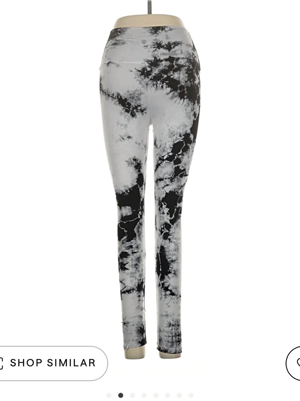 Jala- Tie-Dye High-Waist Leggings - Black & White